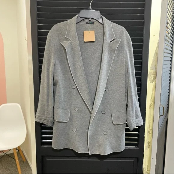 Magaschoni Heather Grey Blazer - Picture 6 of 6